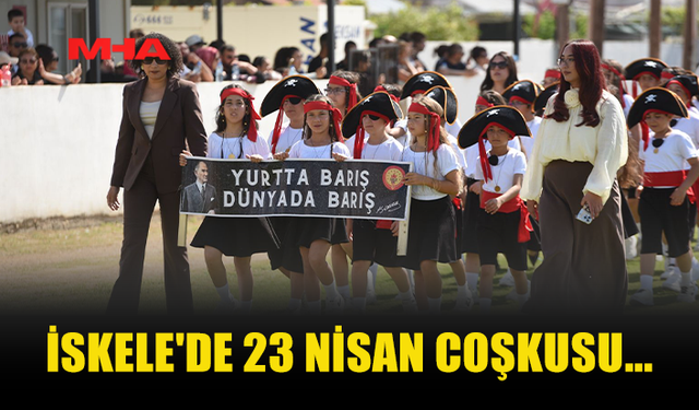İSKELE’DE 23 NİSAN TÖRENİNE YOĞUN KATILIM