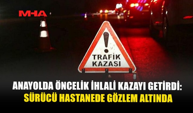 LEFKOŞA’DA KAVŞAKTA DİKKATSİZLİK KAZAYA YOL AÇTI