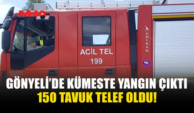 GÖNYELİ'DE KÜMES YANDI: TAVUKLAR TELEF OLDU...
