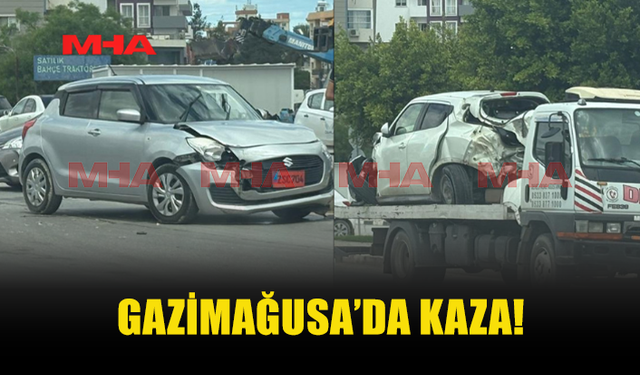 GAZİMAĞUSA MUSTAFA KEMAL BULVARI’NDA TRAFİK KAZASI MEYDANA GELDİ