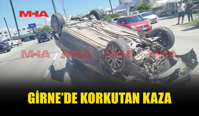 GİRNE'DE HATALI ŞERİT DEĞİŞİMİ KAZAYA NEDEN OLDU