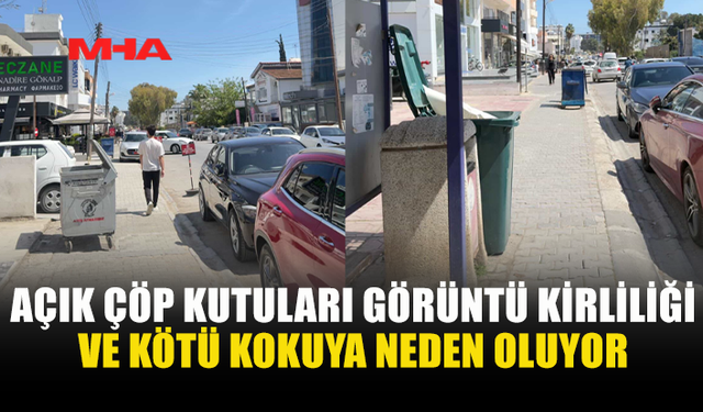 SALAMİS YOLUNDA ÇÖP KUTULARI KÖTÜ KOKUYA NEDEN OLUYOR