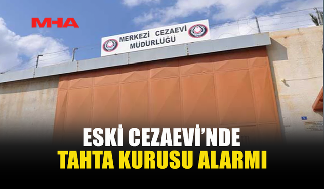 CEZAEVİNDE TAHTA KURUSU NEDENİYLE BÖLÜM BOŞALTILDI