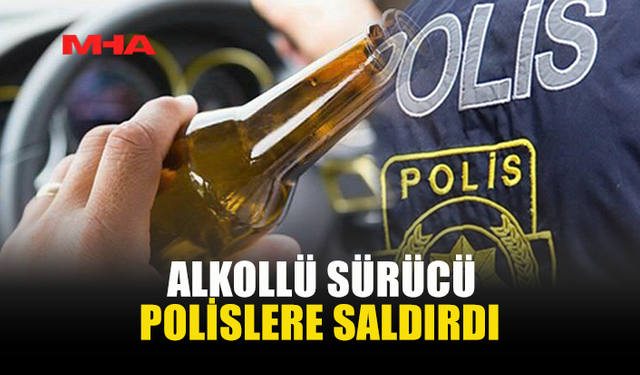 KAZA YAPAN SÜRÜCÜ GÖREVLİ POLİSLERİ DARP ETTİ