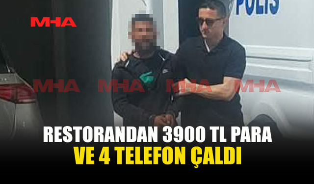 RESTORANDAN HIRSIZLIK YAPAN ŞAHIS TUTUKLANDI
