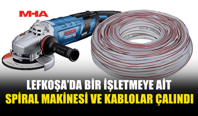 LEFKOŞA'DA BİR İŞLETMEYE AİT MALZEMELER ÇALINDI