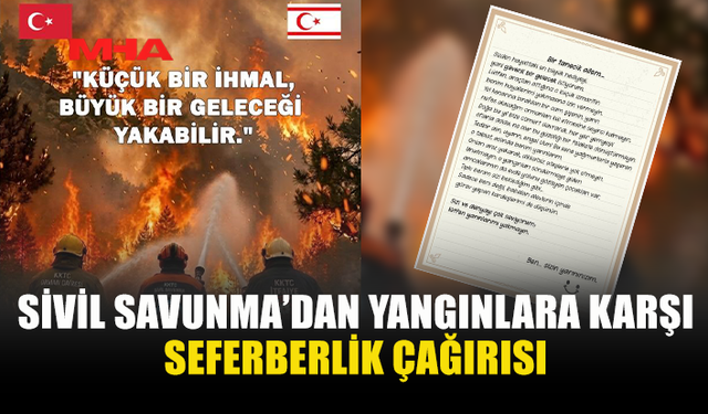SİVİL SAVUNMA’DAN KRİTİK UYARI