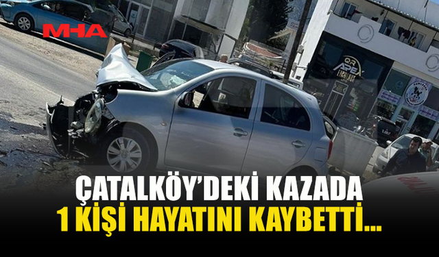 ÇATALKÖY'DEKİ KAZADA 68 YAŞINDAKİ KADIN YAŞAMINI YİTİRDİ