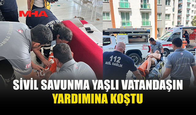 EVDE MAHSUR KALAN VATANDAŞ SİVİL SAVUNMA EKİPLERİ TARAFINDAN KURTARILDI