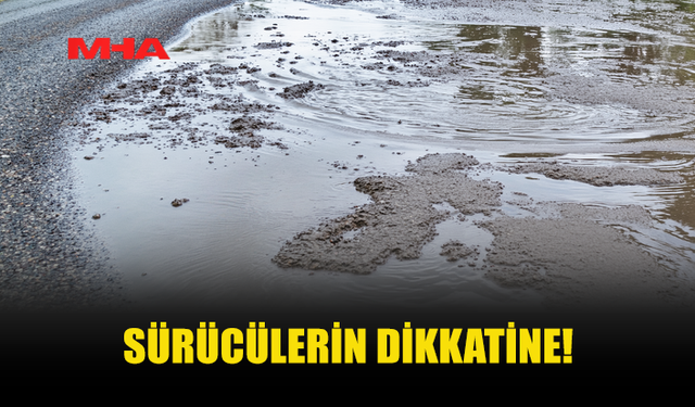 İSKELE-KARPAZ YOLUNDA YAĞIŞ NEDENİYLE SU BİRİKİNTİLERİ OLUŞTU