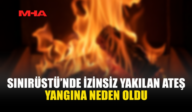 SINIRÜSTÜ’NDE YANGIN MEYDANA GELDİ