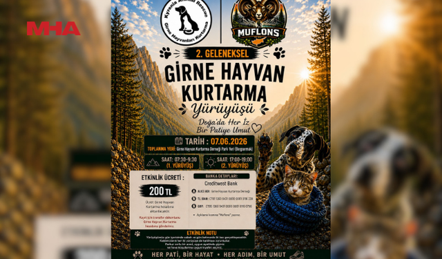 2.GELENEKSEL GİRNE HAYVAN KURTARMA YÜRÜYÜŞÜ PAZAR GÜNÜ DÜZENLENECEK
