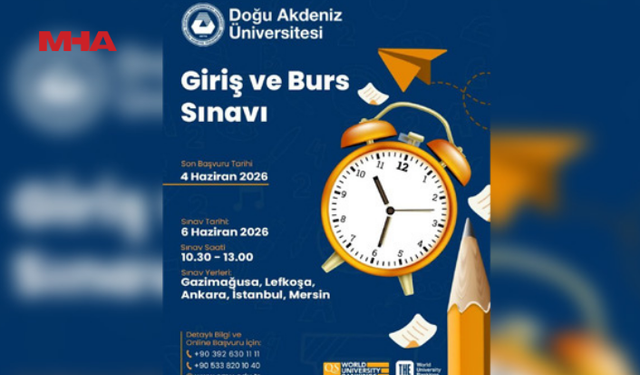 DAÜ GİRİŞ VE BURS SINAVI’NA BAŞVURULAR İÇİN 4 HAZİRAN SON GÜN