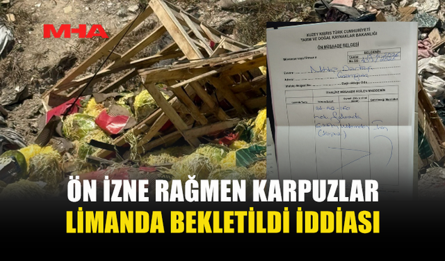 ÖN İZNE RAĞMEN KARPUZLAR LİMANDA GÜNLERDİR BEKLETİLİYOR İDDİASI