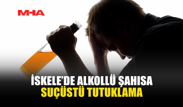 ALKOLLÜ ŞAHIS ÇEVREYİ RAHATSIZ ETTİ, TUTUKLANDI