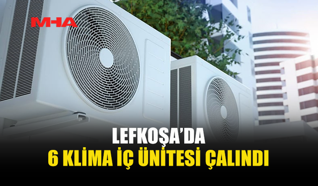 LEFKOŞA'DA İŞLETMENİN ÖNÜNDEKİ KLİMALAR ÇALINDI