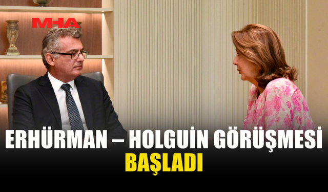 CUMHURBAŞKANI ERHÜRMAN – HOLGUİN GÖRÜŞMESİ BAŞLADI
