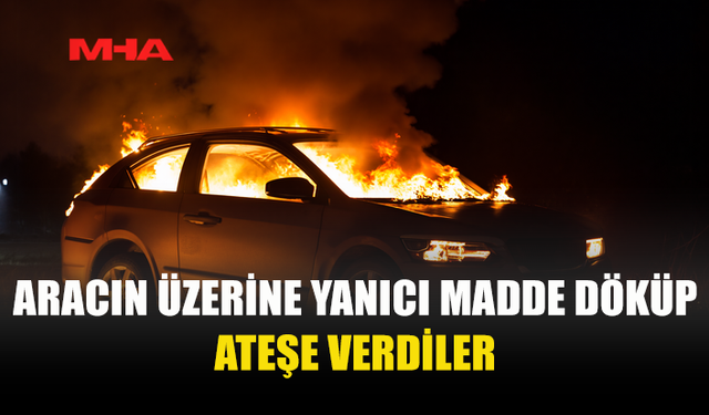 BAF'TA KUNDAKLANAN PARK HALİNDEKİ ARAÇ ALEVLERE TESLİM OLDU