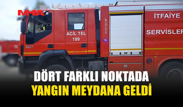 HAMİTKÖY, GAZİVEREN, LEFKE VE BEYKÖY’DE 4 AYRI YANGIN