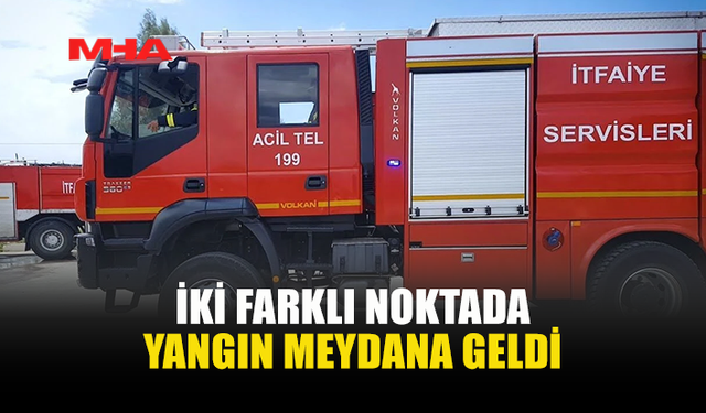 HAMİTKÖY VE HASPOLAT’TA YANGIN MEYDANA GELDİ