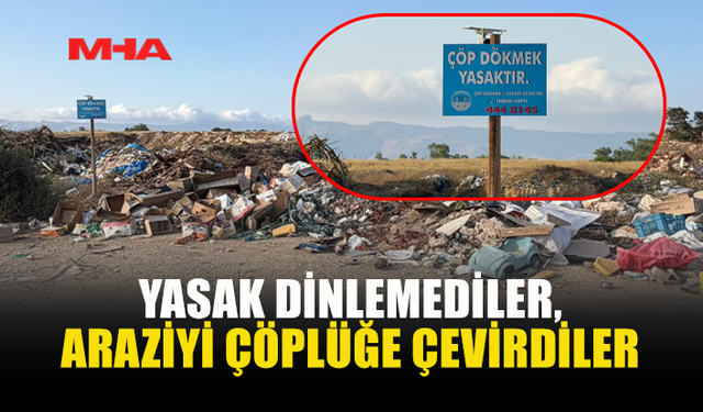 ATLILAR-YILDIRIM ARASINDAKİ ARAZİ ÇÖPLÜĞE DÖNDÜ
