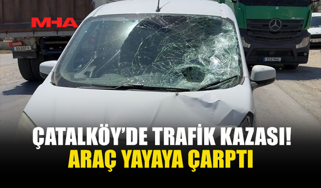 ÇATALKÖY’DE ARAÇ YAYAYA ÇARPTI