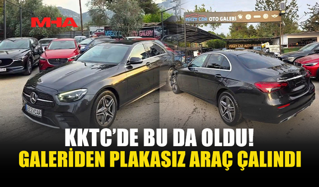 GALERİDEN PLAKASIZ ARAÇ ÇALINDI