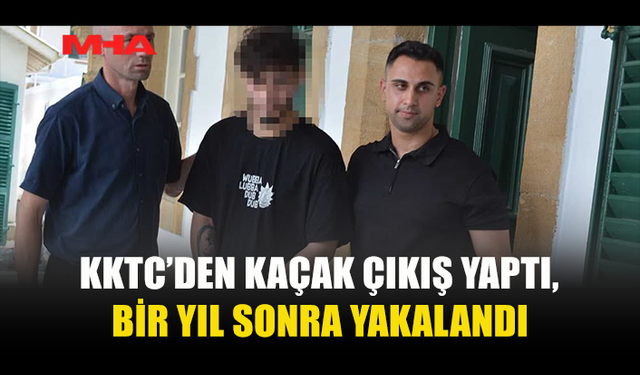 GÜNEY KIBRIS’A İZİNSİZ GEÇTİ, ERCAN’DA YAKALANDI