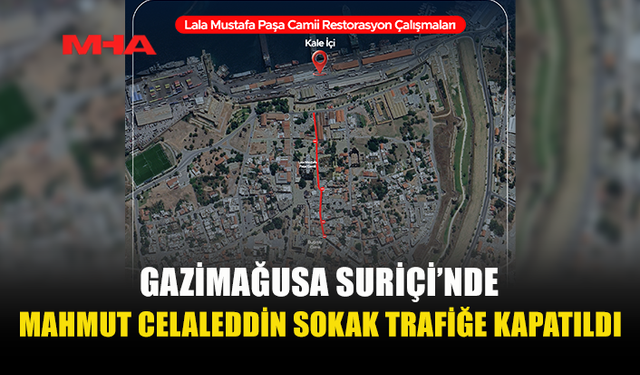 GAZİMAĞUSA SURİÇİ’NDE YOL KAPATILDI