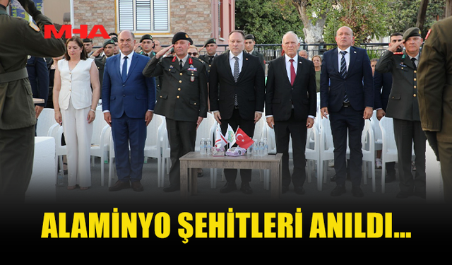 ALAMİNYO ŞEHİTLERİ İÇİN TÖREN DÜZENLENDİ