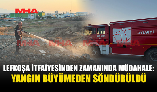 SANAYİ BÖLGESİ YAKININDAKİ YANGIN KISA SÜREDE SÖNDÜRÜLDÜ