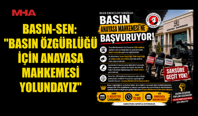 BASIN-SEN: "23B MADDESİ BASIN ÖZGÜRLÜĞÜNÜ TEHDİT EDİYOR"