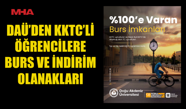 DAÜ’DEN KKTC VATANDAŞI ÖĞRENCİLERE YÜZDE 100’E VARAN BURS