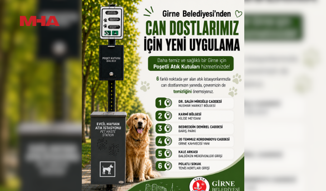 GİRNE BELEDİYESİ, “EVCİL HAYVAN ATIK İSTASYONLARI” UYGULAMASINI HAYATA GEÇİRDİ