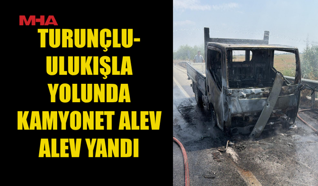 ULUKIŞLA KAVŞAĞINDA KAMYONET YANGINI