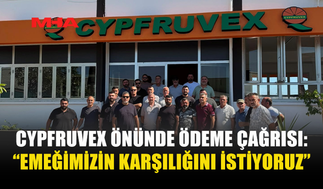 CYPFRUVEX ÖNÜNDE AÇIKLAMA: NARENCİYE KESİM EKİPLERİ ÖDEMELERİNİ İSTEDİ