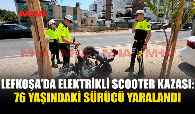 LEFKOŞA’DA ELEKTRİKLİ SCOOTER KAZASI