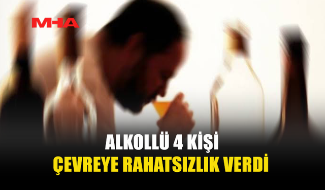 ALKOLLÜ ŞAHISLAR KAMUYA AÇIK ALANLARDA OLAY ÇIKARDI