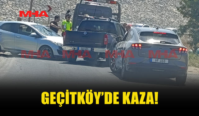 GEÇİTKÖY’DE KAZA: YOL GEÇİCİ OLARAK TRAFİĞE KAPATILDI