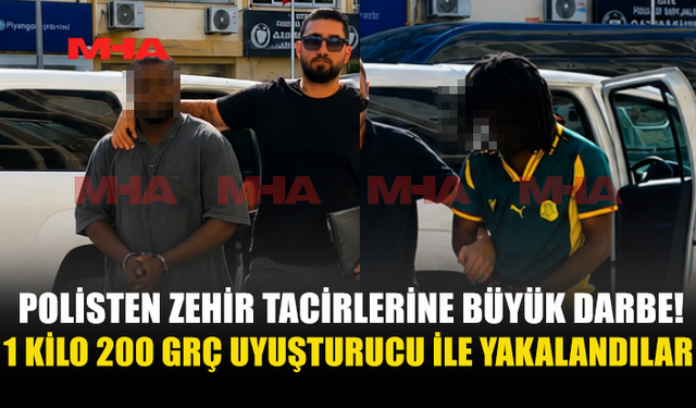 POLİSTEN ZEHİR TACİRLERİNE DARBE! 1 KİLO 200 GRAM HİNTKENEVİRİ İLE YAKALANDILAR