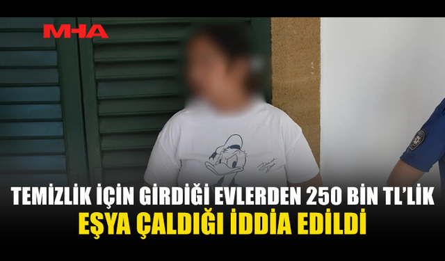 TEMİZLİK İÇİN GİTTİĞİ EVLERDEN EŞYA ÇALDIĞI İDDİA EDİLDİ