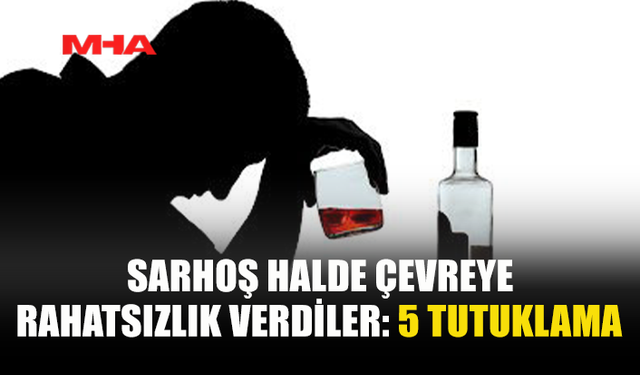 ALKOLÜ FAZLA KAÇIRDILAR, ÇEVREYİ RAHATSIZ ETTİLER