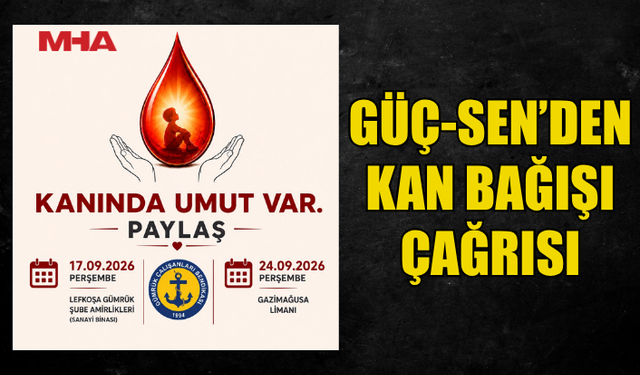 GÜÇ-SEN’DEN ÜYELERE VE HALKA KAN BAĞIŞI DAVETİ