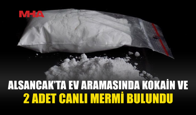 ALSANCAK’TA 4 GRAM KOKAİN VE MERMİ ELE GEÇİRİLDİ