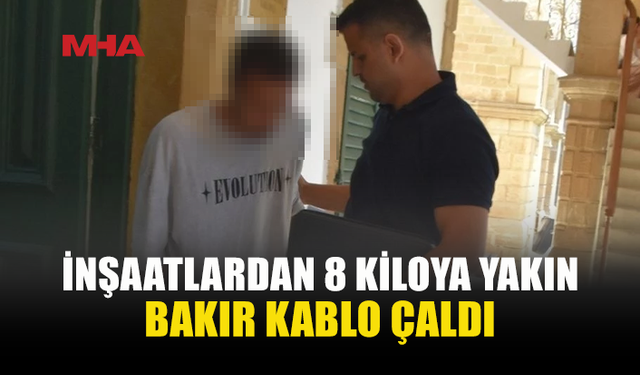 8 KİLO BAKIR KABLOYLA APARTMAN BOŞLUĞUNDA UYURKEN YAKALANDI