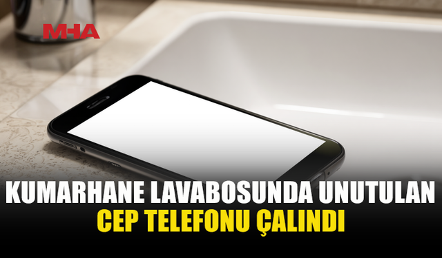 KUMARHANEDE UNUTULAN CEP TELEFONUNU ÇALDI