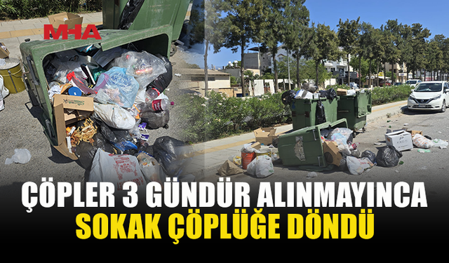 GAZİMAĞUSA’DA ÇÖP KRİZİ: SOKAK ÇÖPLÜĞE DÖNDÜ
