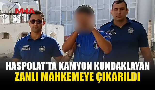 KAMYONU ATEŞE VEREN ZANLI MAHMEKEYE ÇIKARILDI
