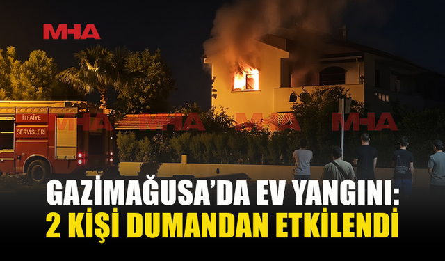 GAZİMAĞUSA’DA KLİMA KISA DEVRE YAPTI, EV YANDI