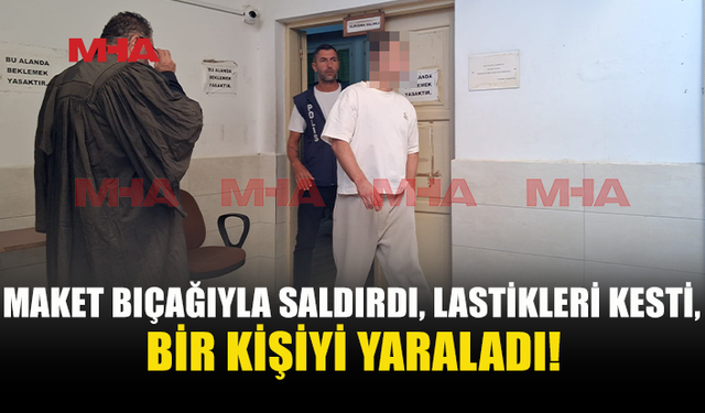 TRAFİKTE BAŞLADI, LASTİK KESME VE YARALAMAYLA DEVAM ETTİ
